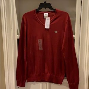 Lacoste sweater size 4 wine